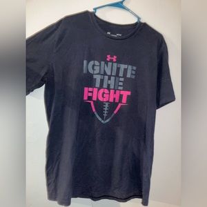 Under armor pink ribbon tee